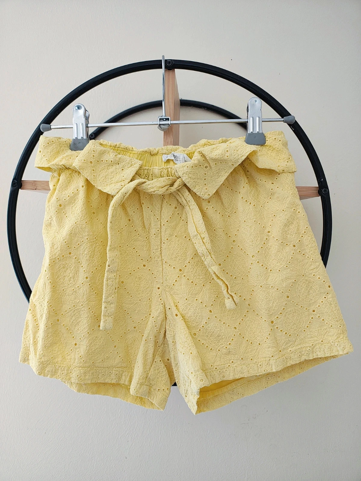 10 ans short jaune été broderie anglaise orchestra